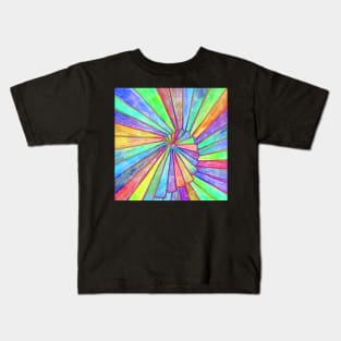 Patterns spiral abstract rainbow art Kids T-Shirt